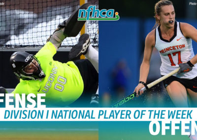 Sprecher, Yeager named NFHCA Division I National Players of the Week