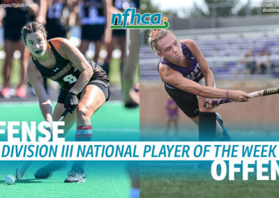 McIlhenny, Redding named NFHCA Division III National Players of the Week
