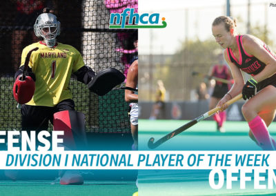 Frost, Plumb named NFHCA Division I National Players of the Week