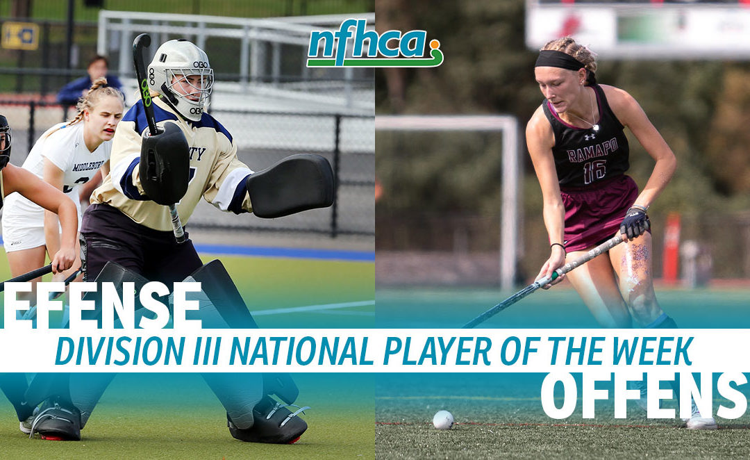 Docherty, McMichael named NFHCA Division III National Players of the Week