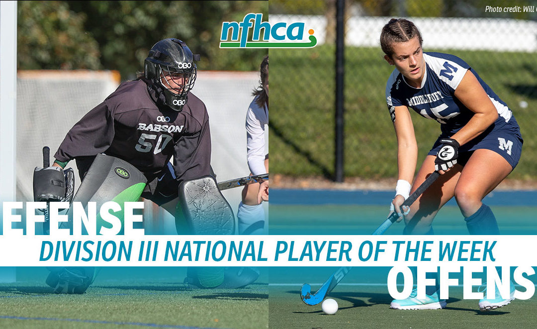 Nicholas, Riley named NFHCA Division III National Players of the Week