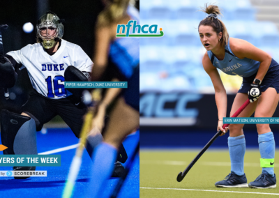 Hampsch, Matson named NFHCA Division I National Players of the Week