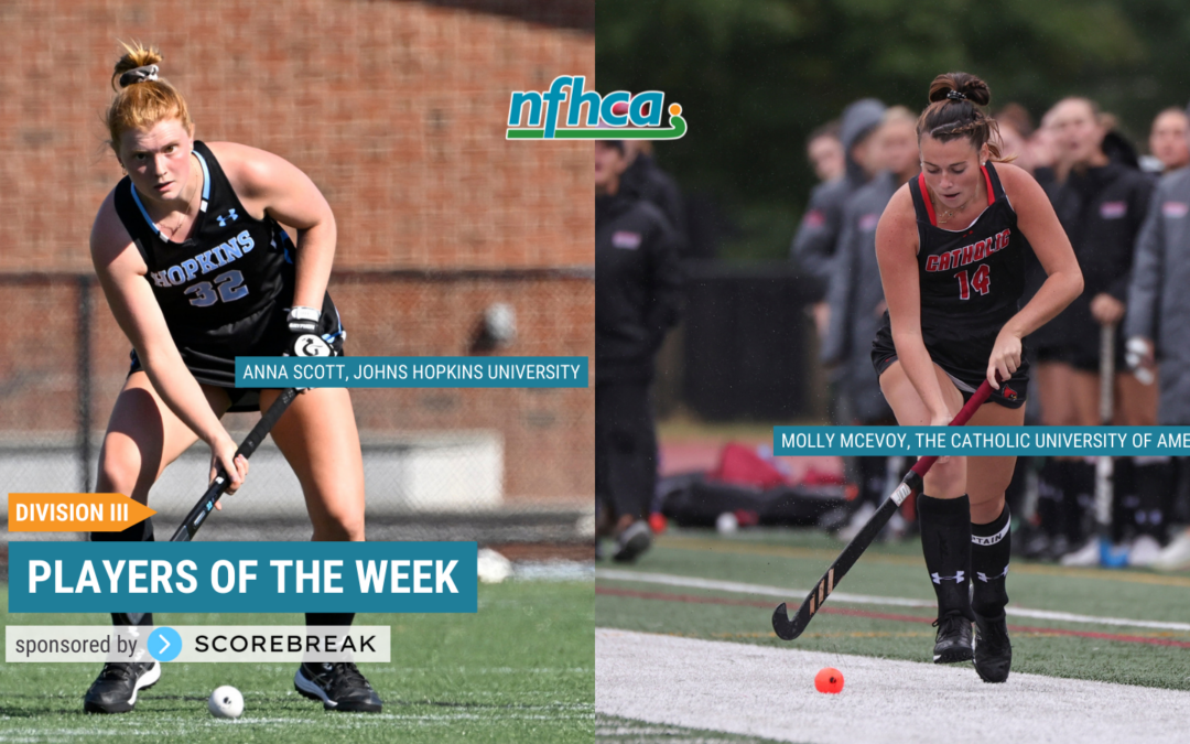 McEvoy, Scott named NFHCA Division III National Players of the Week