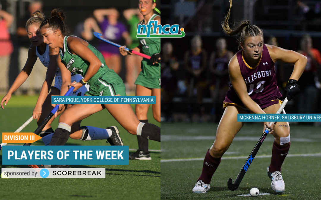 Horner, Pique named NFHCA Division III National Players of the Week