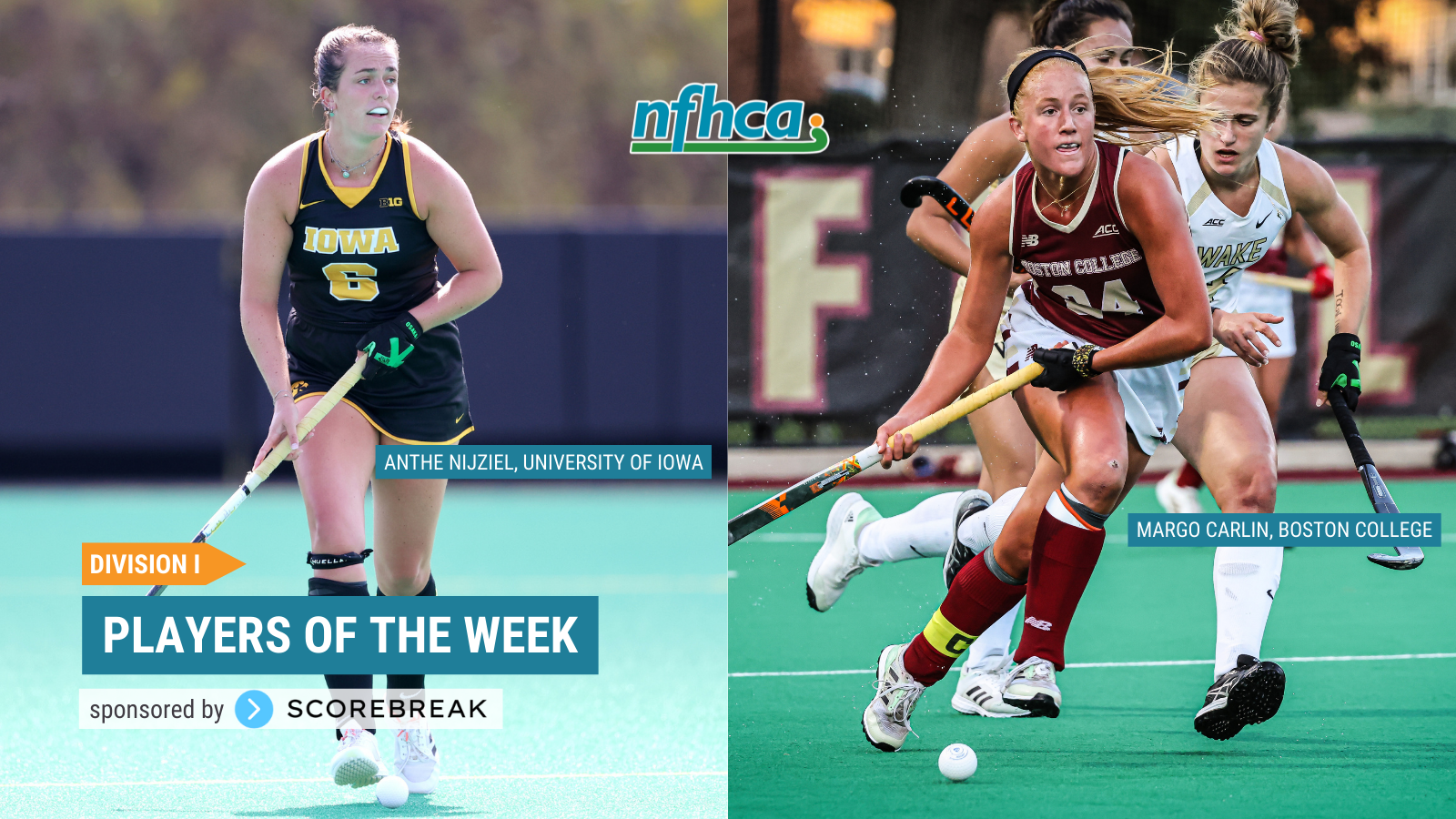 Carlin, Nijziel named NFHCA Division I National Players of the Week