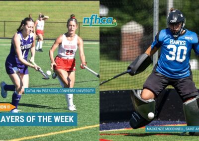 McConnell, Pistaccio named NFHCA Division II National Players of the Week