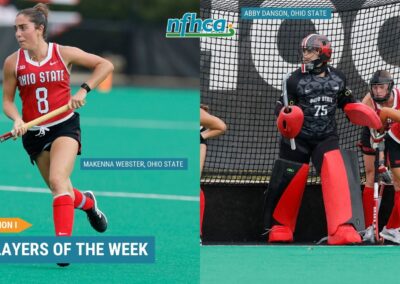 Webster, Danson named NFHCA Division I National Players of the Week