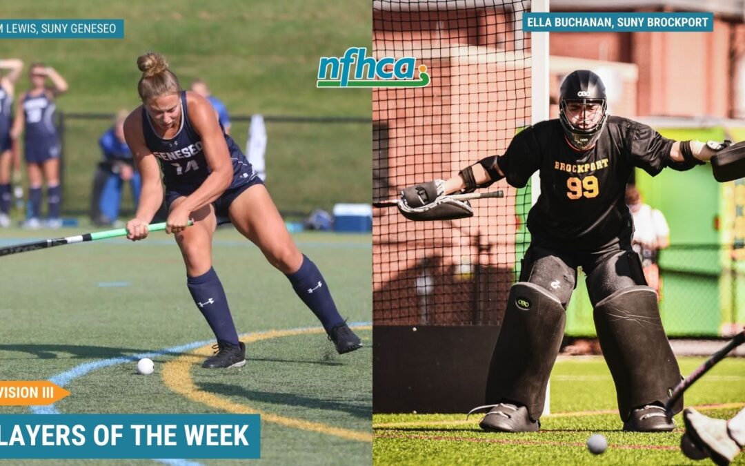 Lewis, Buchanan named NFHCA Division III National Players of the Week