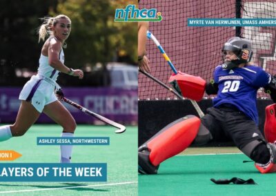 Sessa, van Herwijnen named NFHCA Division I National Players of the Week