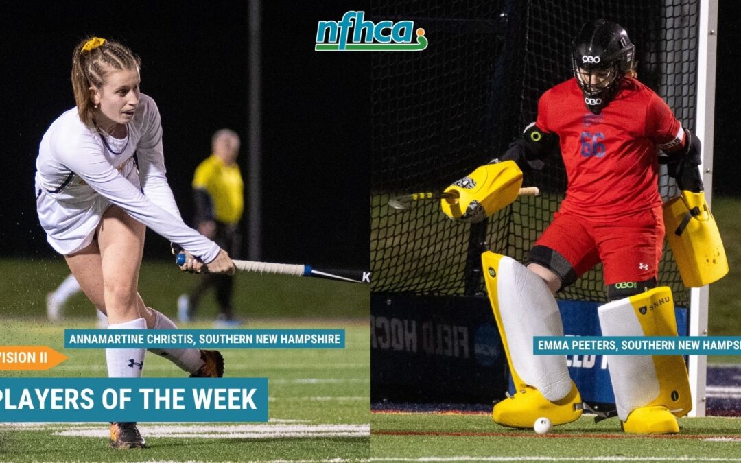 Christis, Peeters named NFHCA Division II National Players of the Week