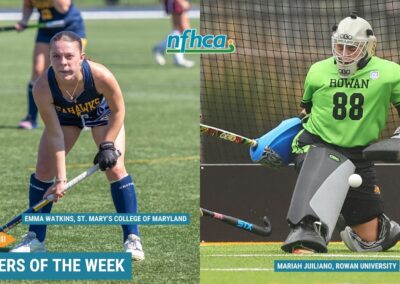 Watkins, Juiliano named NFHCA Division III National Players of the Week