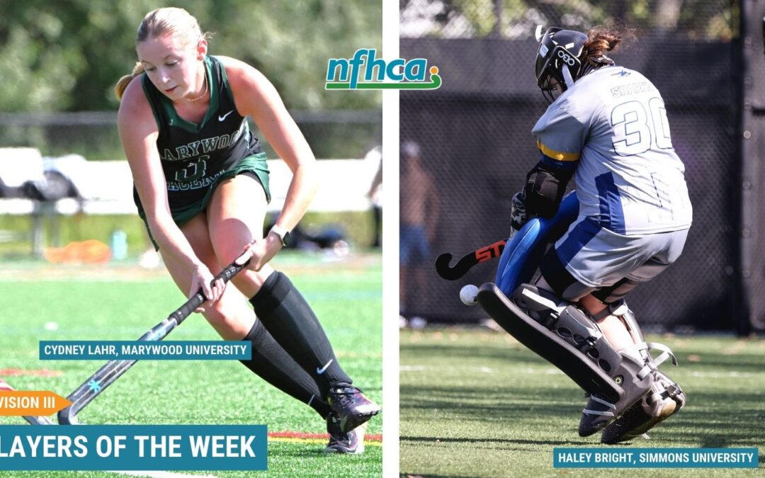 Lahr, Bright named NFHCA Division III National Players of the Week