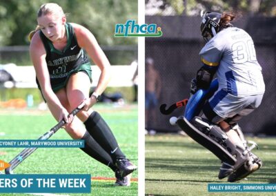 Lahr, Bright named NFHCA Division III National Players of the Week