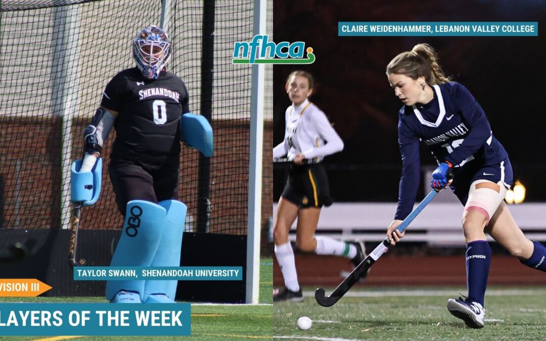 Weidenhammer, Swann named NFHCA Division III National Players of the Week