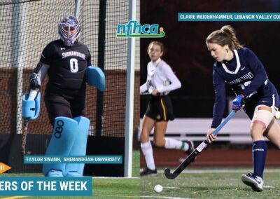 Weidenhammer, Swann named NFHCA Division III National Players of the Week