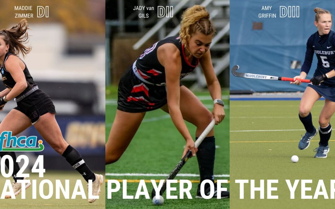 Zimmer, van Gils, and Griffin tabbed as NFHCA 2024 National Players of the Year