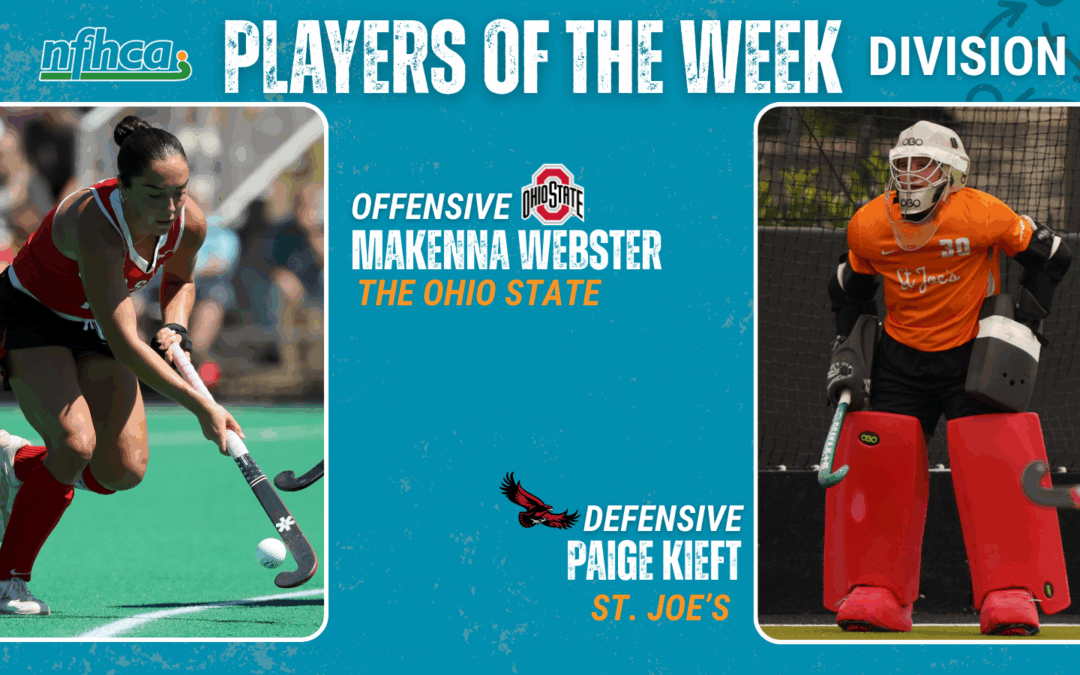 Webster, Kieft named NFHCA Division I National Players of the Week