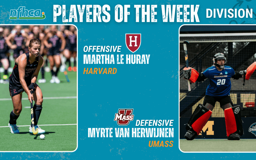 Le Huray, Van Herwinjen NFHCA DI Field Hockey Players of the Week