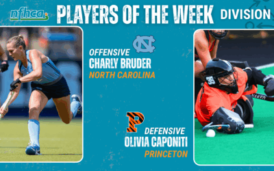 Bruder, Caponiti NFHCA DI Field Hockey Players of the Week