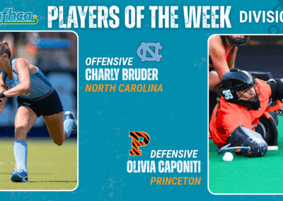 Bruder, Caponiti NFHCA DI Field Hockey Players of the Week