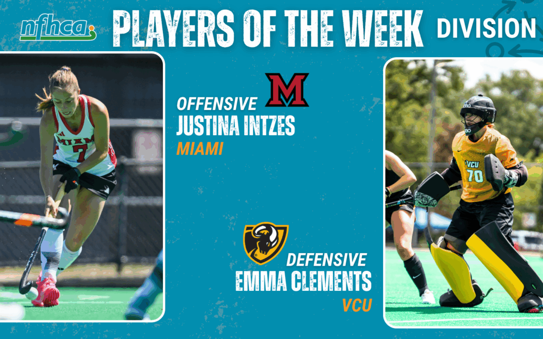Intzes, Clements NFHCA DI Field Hockey Players of the Week