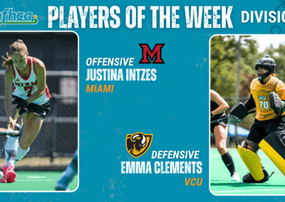 Intzes, Clements NFHCA DI Field Hockey Players of the Week