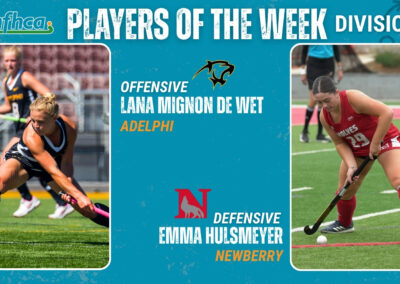 de Wet, Hulsmeyer NFHCA DII Field Hockey Players of the Week