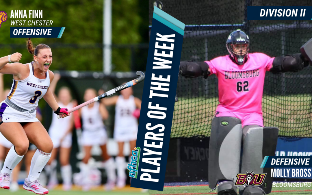 Finn, Bross NFHCA DII Field Hockey Players of the Week