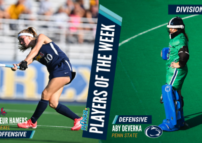 Hamers, Deverka NFHCA DI Field Hockey Players of the Week
