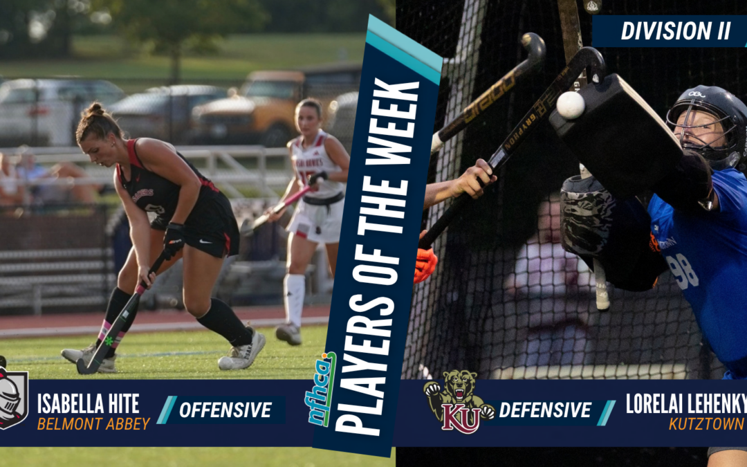 Hite, Lehenky NFHCA DII Field Hockey Players of the Week