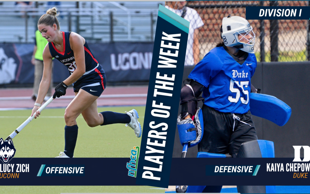 Zich, Chepow NFHCA DI Field Hockey Players of the Week