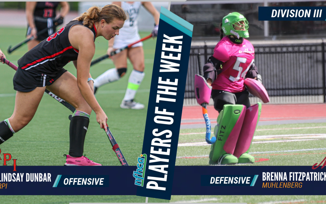 Dunbar, Fitzpatrick NFHCA DIII Field Hockey Players of the Week