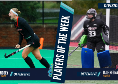 Lindsey, Regnart NFHCA DI Field Hockey Players of the Week
