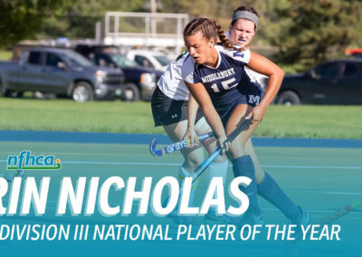 Nicholas tabbed as 2019 First Point USA/NFHCA Division III National Player of the Year