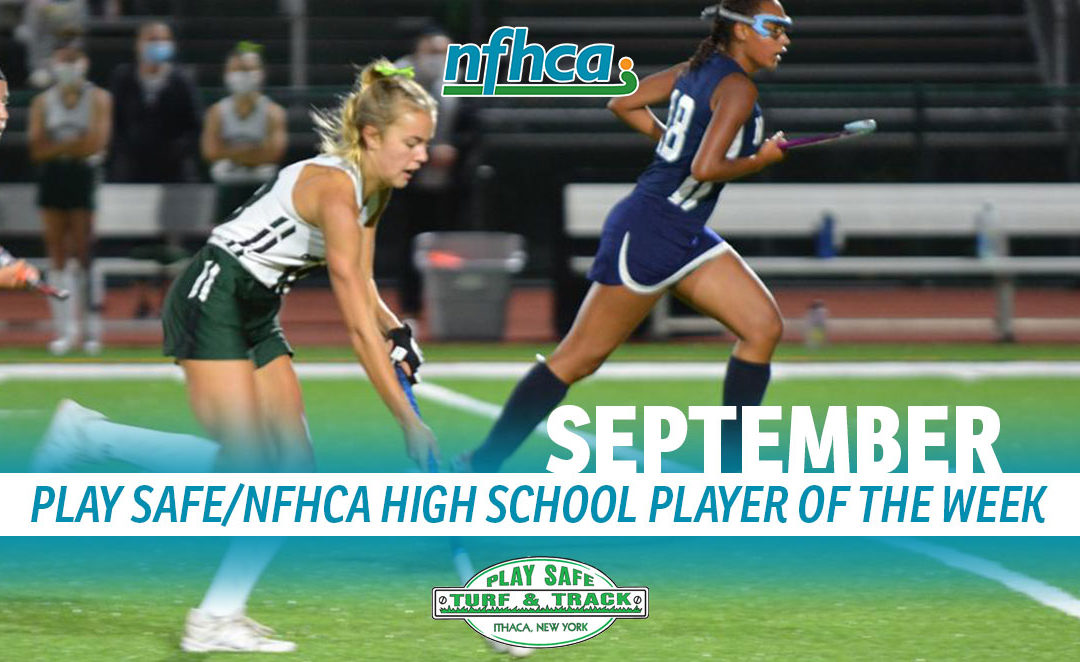 Wollerton named Play Safe/NFHCA September High School Player of the Month