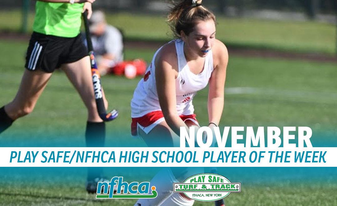 Mega named Play Safe/NFHCA November High School Player of the Month