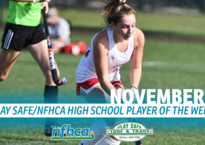 Mega named Play Safe/NFHCA November High School Player of the Month