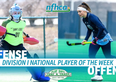 De Bruijne, Underwood named Play Safe Turf & Track/NFHCA Division I National Players of the Week