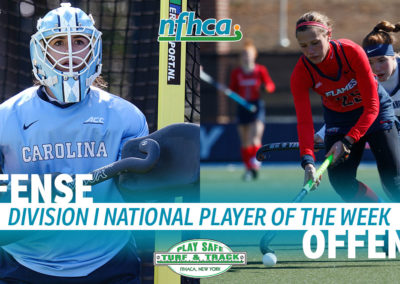 Bolton, Hendry named Play Safe Turf & Track/NFHCA Division I National Players of the Week