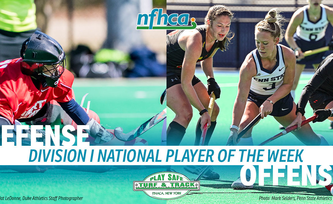 Gladieux, Irixity Irigoyen named Play Safe Turf & Track/NFHCA Division I National Players of the Week