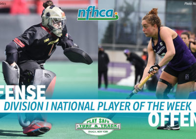 Baekers, Frost named Play Safe Turf & Track/NFHCA Division I National Players of the Week