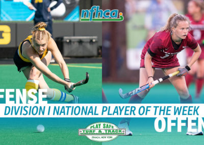 O’Neill, Zanolli named Play Safe Turf & Track/NFHCA Division I National Players of the Week