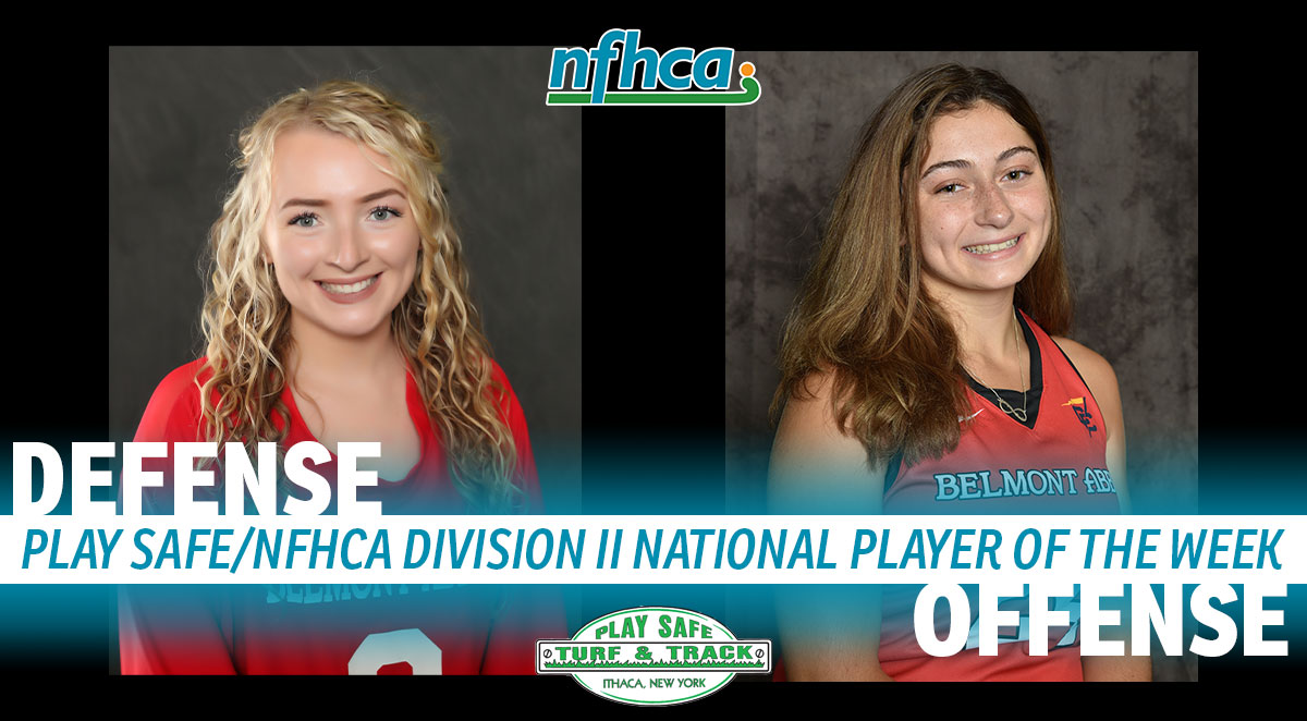 play safe nfhca division II national player of the week headshot of aiello, smith