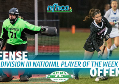 Hamm, Lerro named Play Safe Turf & Track/NFHCA Division III National Players of the Week
